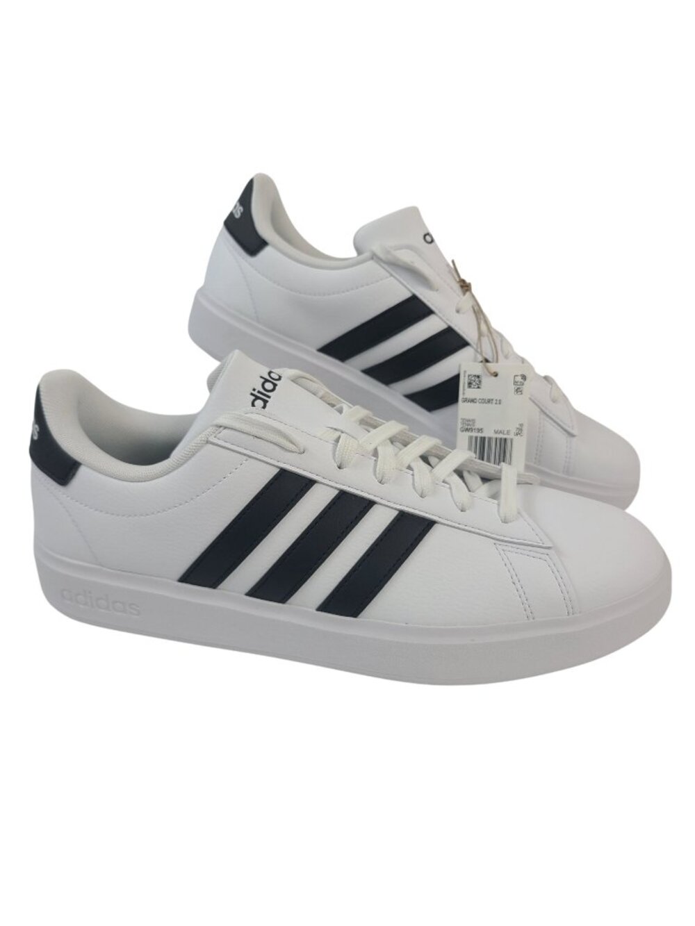 NEW Adidas Grand Court 2.0 Men's Tennis Shoes White/Black Size 10.5 GW9195